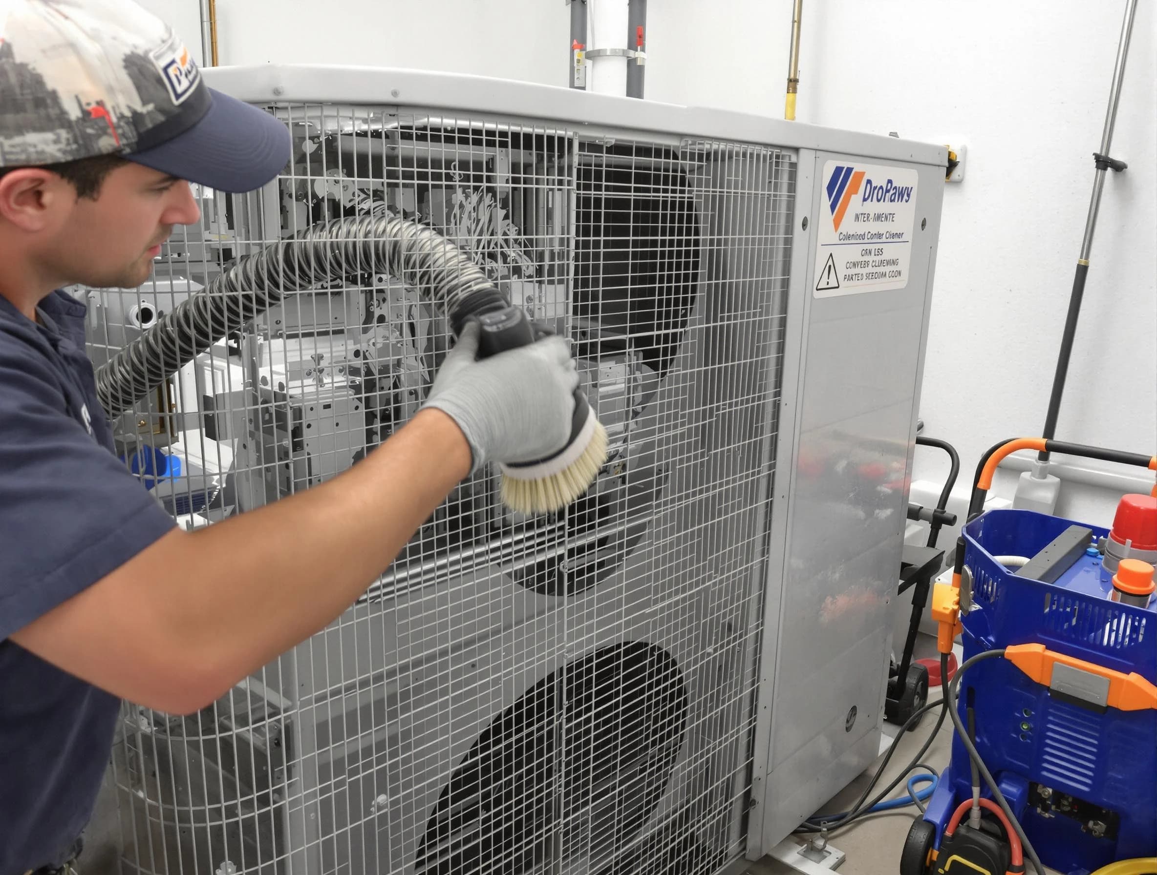 Nichols Hills Air Duct Cleaning specialist performing precision AC coil cleaning for improved system performance in Nichols Hills