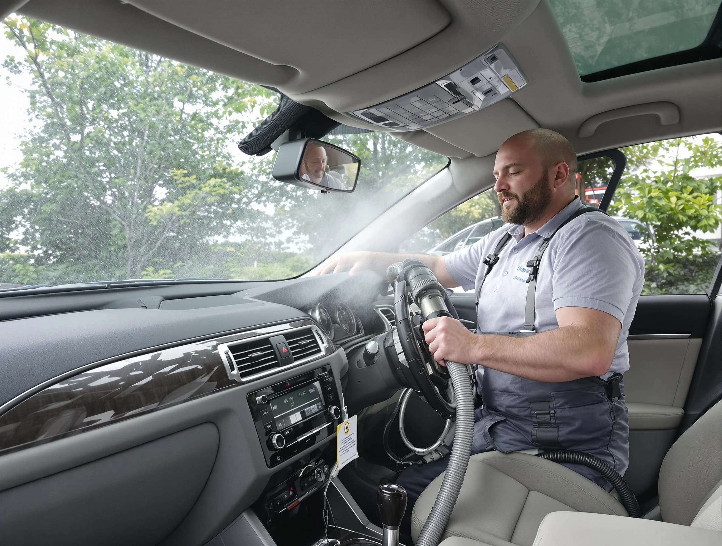 Nichols Hills Air Duct Cleaning specialist performing professional car duct cleaning in Nichols Hills