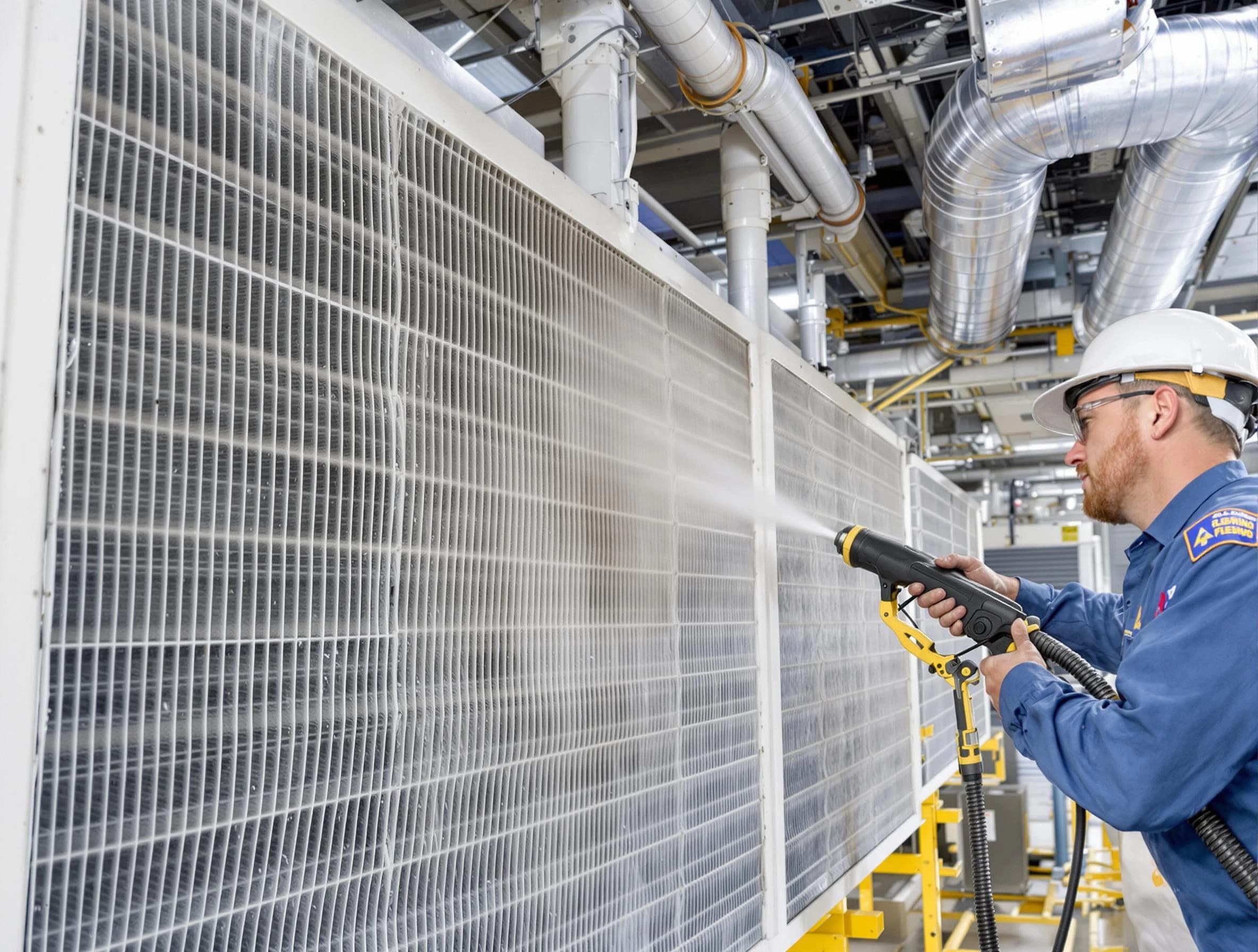 Professional commercial coil cleaning by Nichols Hills Air Duct Cleaning in Nichols Hills