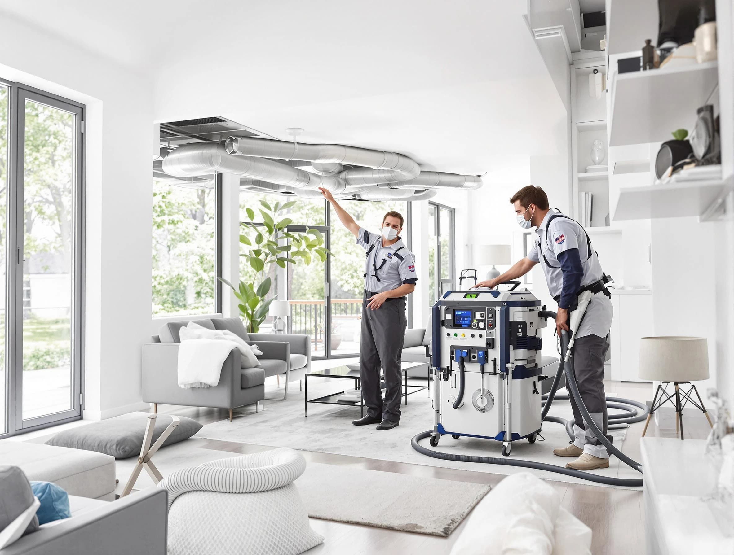 Nichols Hills Air Duct Cleaning professional conducting pure air duct cleaning with state-of-the-art equipment in Nichols Hills