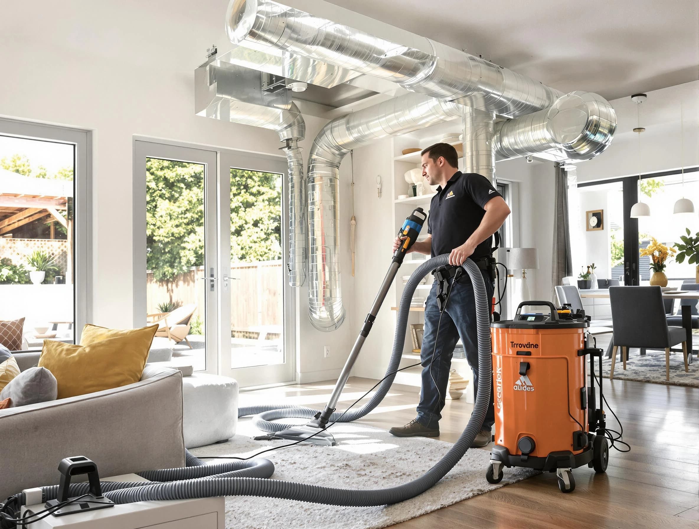 Nichols Hills Air Duct Cleaning specialist performing thorough residential duct cleaning using advanced equipment in Nichols Hills