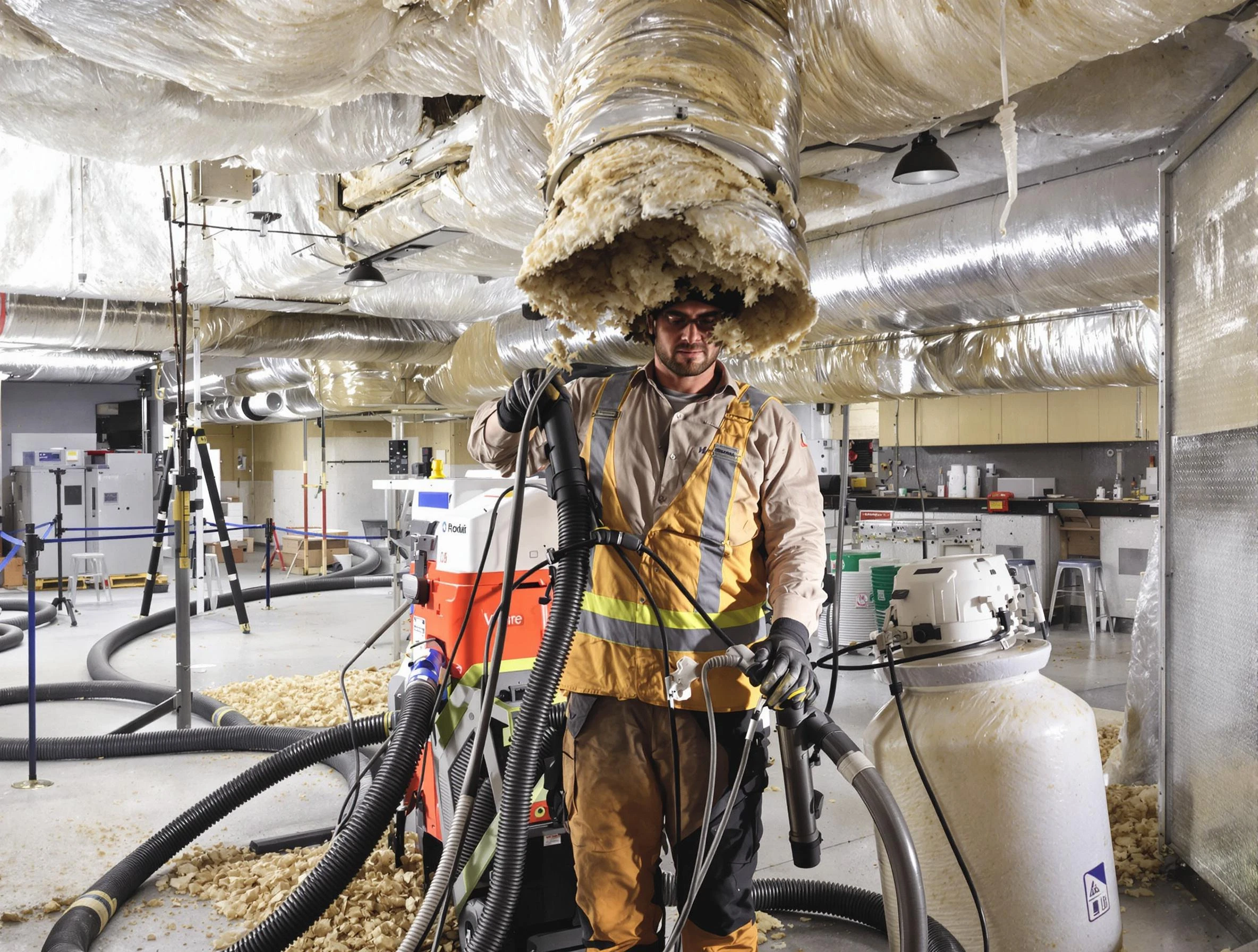 Professional vacuum insulation removal by Nichols Hills Air Duct Cleaning expert in Nichols Hills